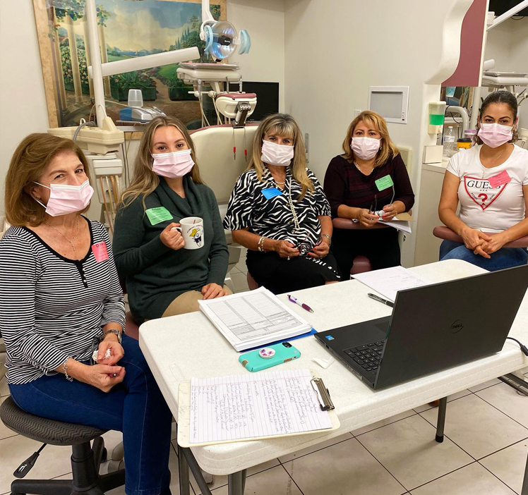 Covid attire at De Leon Dentistry